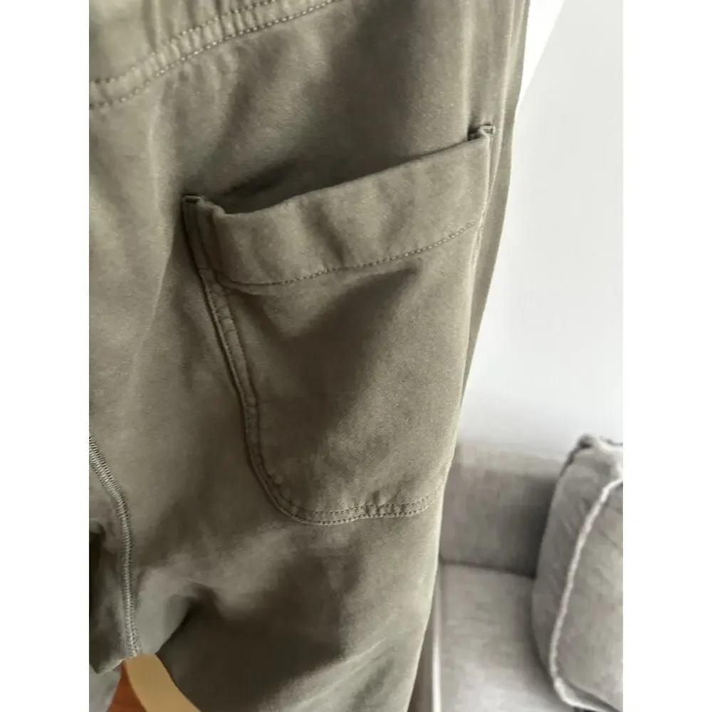 J.Crew Sweatpants Mens XL Military Green joggers Fleece Tapered Leg Drawstring